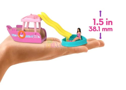 Barbie, Mini Barbieland Jármű, Álom Hajó játékszett, 00237