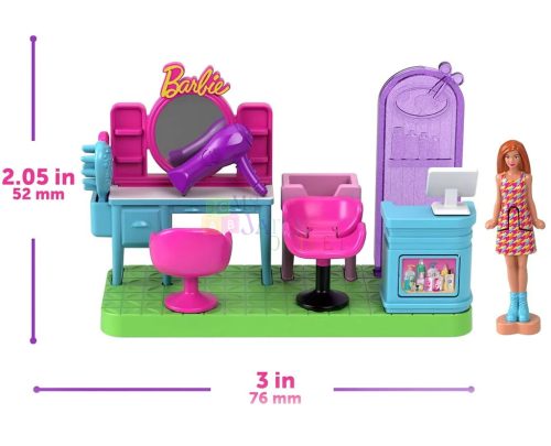 Barbie, Mini Barbieland, Fodrászat játékszett, 00330