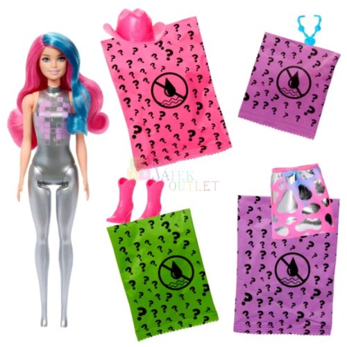 Barbie, Color Reveal Meglepetés baba Disco Sztár, 00332