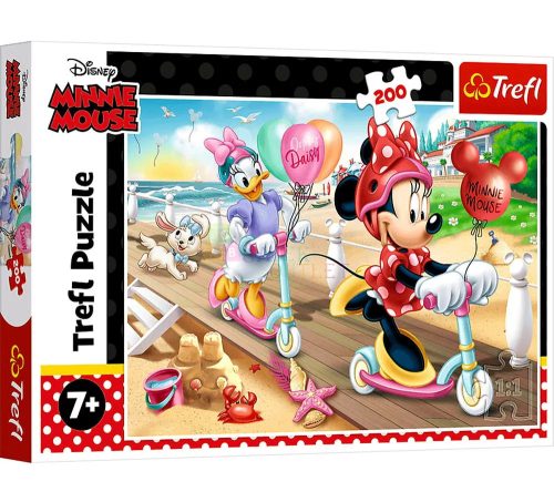 Trefl 200 darabos puzzle - Minnie egér a tengerparton - 00554