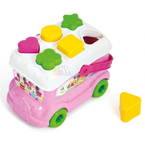 Clementoni Baby Minnie egér busz, formaválogató játék, 00657