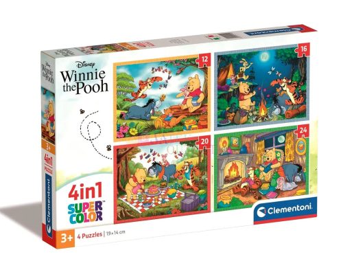 Clementoni Micimackó 4 az 1-ben puzzle csomag, 00938