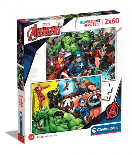 Clementoni Marvel Bosszúállók puzzle - 2 x 60 darabos csomag - 01043