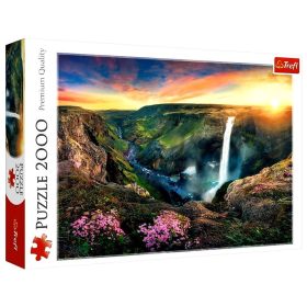 Trefl 2000 darabos puzzle - Háifoss vízesés - 02341