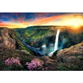 Trefl 2000 darabos puzzle - Háifoss vízesés - 02341