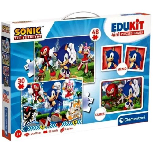 Clementoni Edukit 4 az 1-ben Sonic játékgyűjtemény csomag, 03054