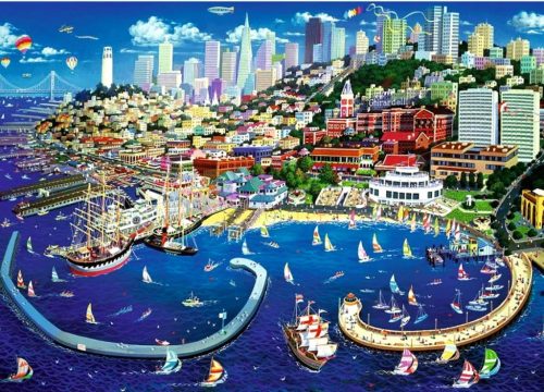 Trefl, San Francisco öböl, 2000 darabos puzzle csomag, 03069
