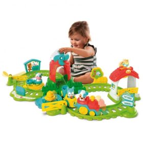   Clementoni, interaktív kis vonatos játékszett farm pályával, 03078