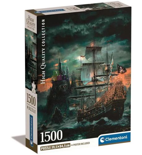 Clementoni, 1500 darabos Kalózhajó puzzle csomag, 03084