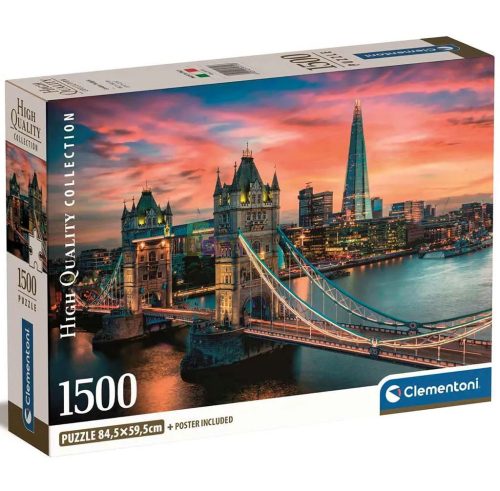 Clementoni, 1500 darabos London alkonyatban puzzle csomag, 03093