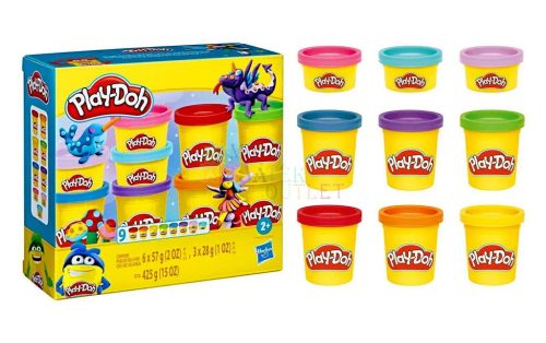 Play-Doh, 9 tégelyes gyurma csomag, 425 g, 03749