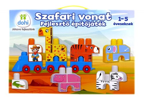 Szafari vonat fejlesztő építőjáték - 06321