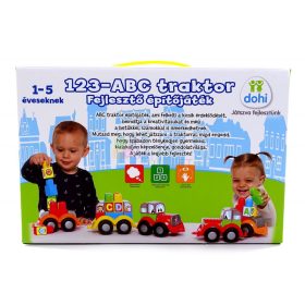 1 2 3 ABC traktor - fejlesztő építőjáték - 06352