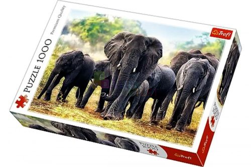 Trefl - 1000 darabos puzzle csomag - Afrikai elefánt csorda - 07773