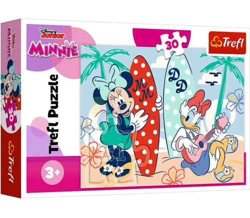 Trefl, 30 darabos, Színpompás Minnie egér puzzle csomag, 07798