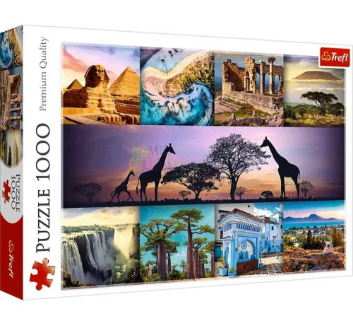 Trefl 1000 darabos puzzle csomag, Afrika kollázs, 07801