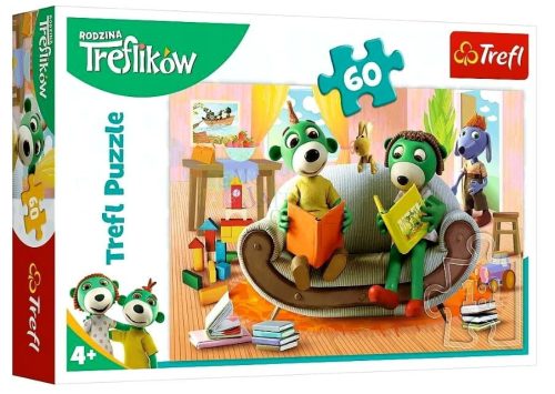 Trefl 60 darabos puzzle - Treflik olvas - 07815