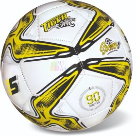 Műbőr focilabda, 5-ös méret, sárga-fehér, 08492