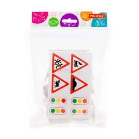  Polesie Közlekedési jelzőtáblák zacskóban, 16 darabos csomag, 16148