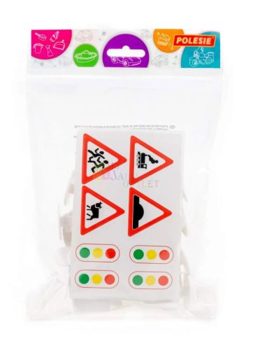 Polesie Közlekedési jelzőtáblák zacskóban, 16 darabos csomag, 16148