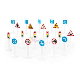   Polesie Közlekedési jelzőtáblák zacskóban, 20 darabos csomag, 16149