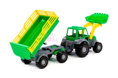 Polesie Farmtraktor pótkocsival, 50 cm, 16156