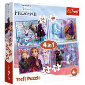   Trefl puzzle csomag - 4 az 1-ben - Disney Jégvarázs - 16436