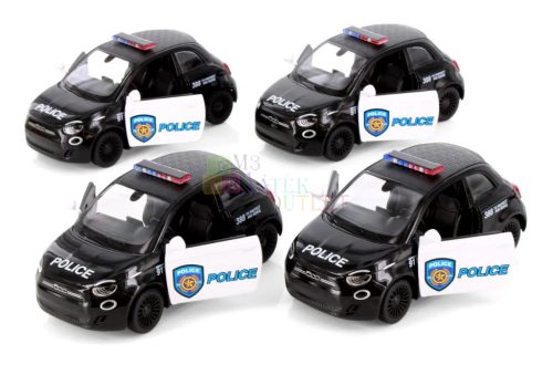Kinsmart fém autó modell, Fiat 500e Police, 17118