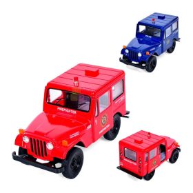   Kinsmart fém autó modell, 1971 Jeep DJ-5B Police/Firefighter, 17138