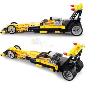   CaDA, Hátrahúzós gyorsulási versenyautó építőjáték, 151 darabos, 23337