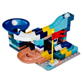   88 darabos golyópálya építőjátékszett dobozban - 45708