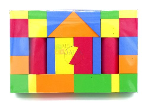 Építőjáték zacskóban - puha építőkockák - 45710