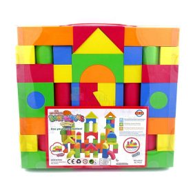   Építőjáték zacskóban - puha építőkockák - 46 darabos csomag - 45721