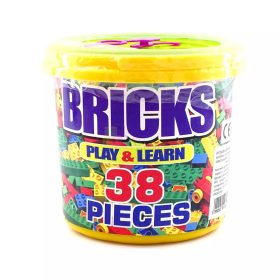 Építőjáték vödörben - 38 darabos csomag - 47230