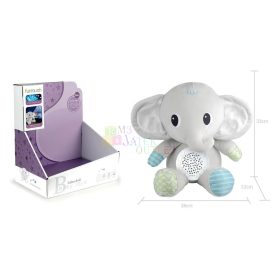 Vetítős plüss elefánt bébijáték dobozban - 47248
