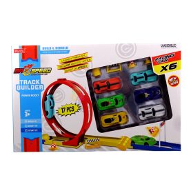 Kilövős autópálya játékszett dobozban, 48101