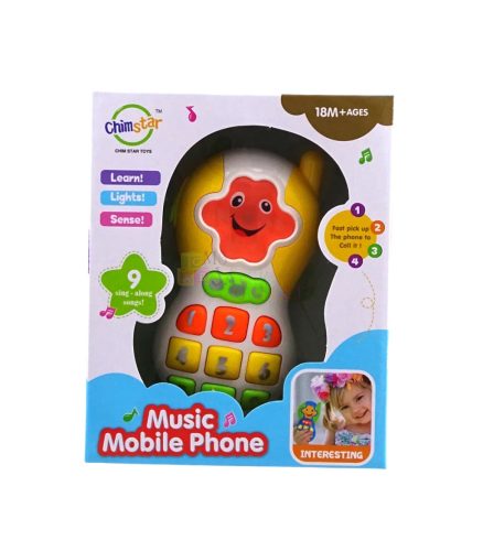 Bébi mobiltelefon dobozban, elemes, 48136