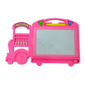 Mágneses rajztábla, vonatos, mini abakusszal - 71336