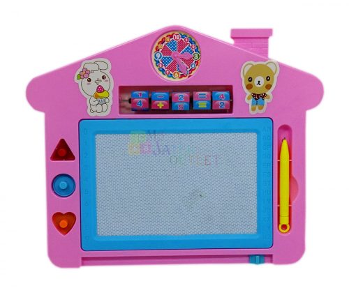 Rajztábla - mágneses - házikó - 31 x 26 cm - 71964