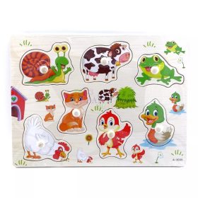 Fa puzzle - bedugós - állatok - 72239