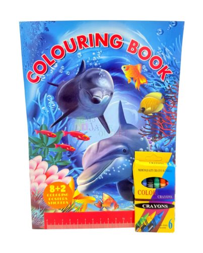 Kifestő füzet játékszett matricával és zsírkrétával, 72562