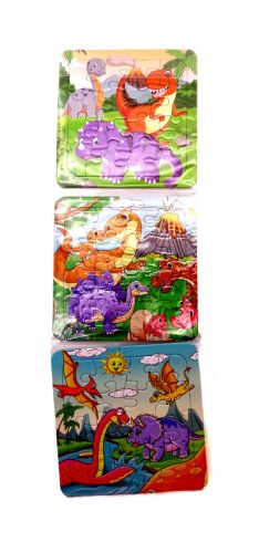 3 darabos puzzle csomag lapon, 14 x 14 cm, 72564