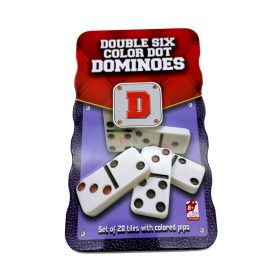 28 darabos Dominó társasjáték szett fémdobozban, 72688