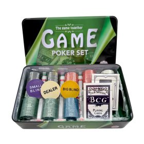 Póker játékszett fémdobozban, 160 darabos, 72689