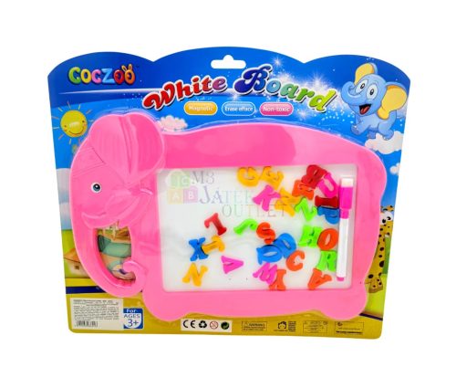 Elefánt mágneses rajztábla betűkkel és számokkal lapon, 72724