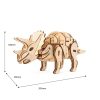 Robotime 3D interaktív fa puzzle - Triceratops dínó - 81010