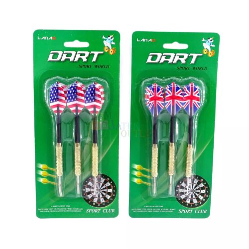 Darts nyíl szett lapon - 3 darab - 82510