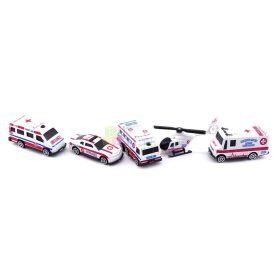 Mentő jármű dobozban - 5 darabos szett - 82588