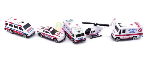 Mentő jármű dobozban - 5 darabos szett - 82588