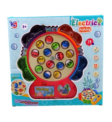 Mágneses horgász játékszett dobozban, elemes, 82817